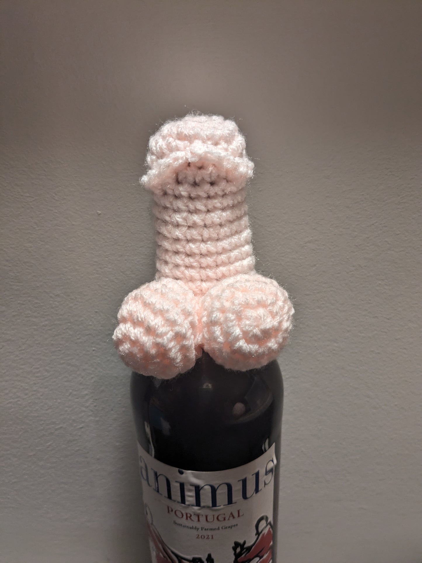 Bottle Top Wilson Willy, Handmade Crochet