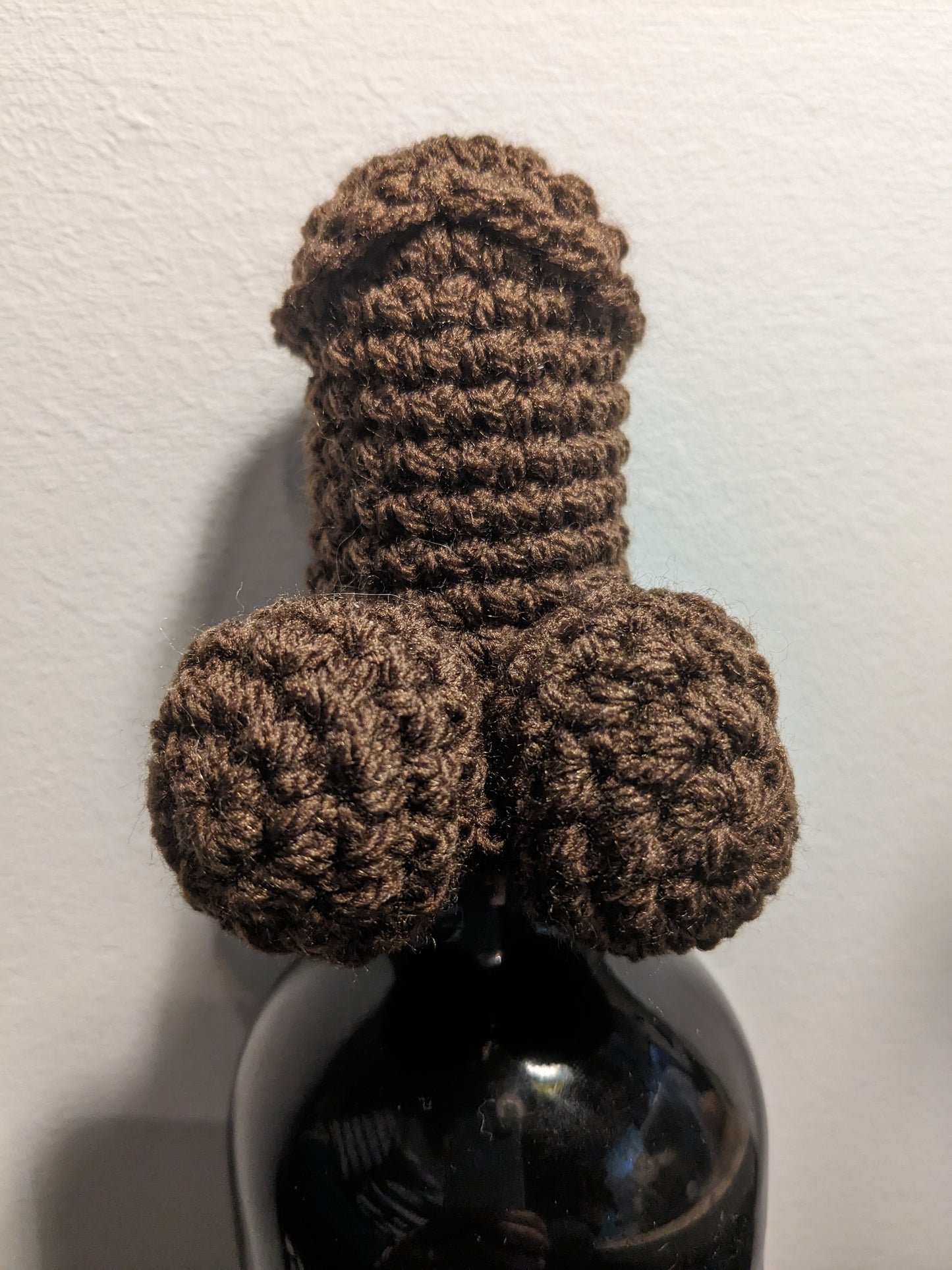 Bottle Top Wilson Willy, Handmade Crochet