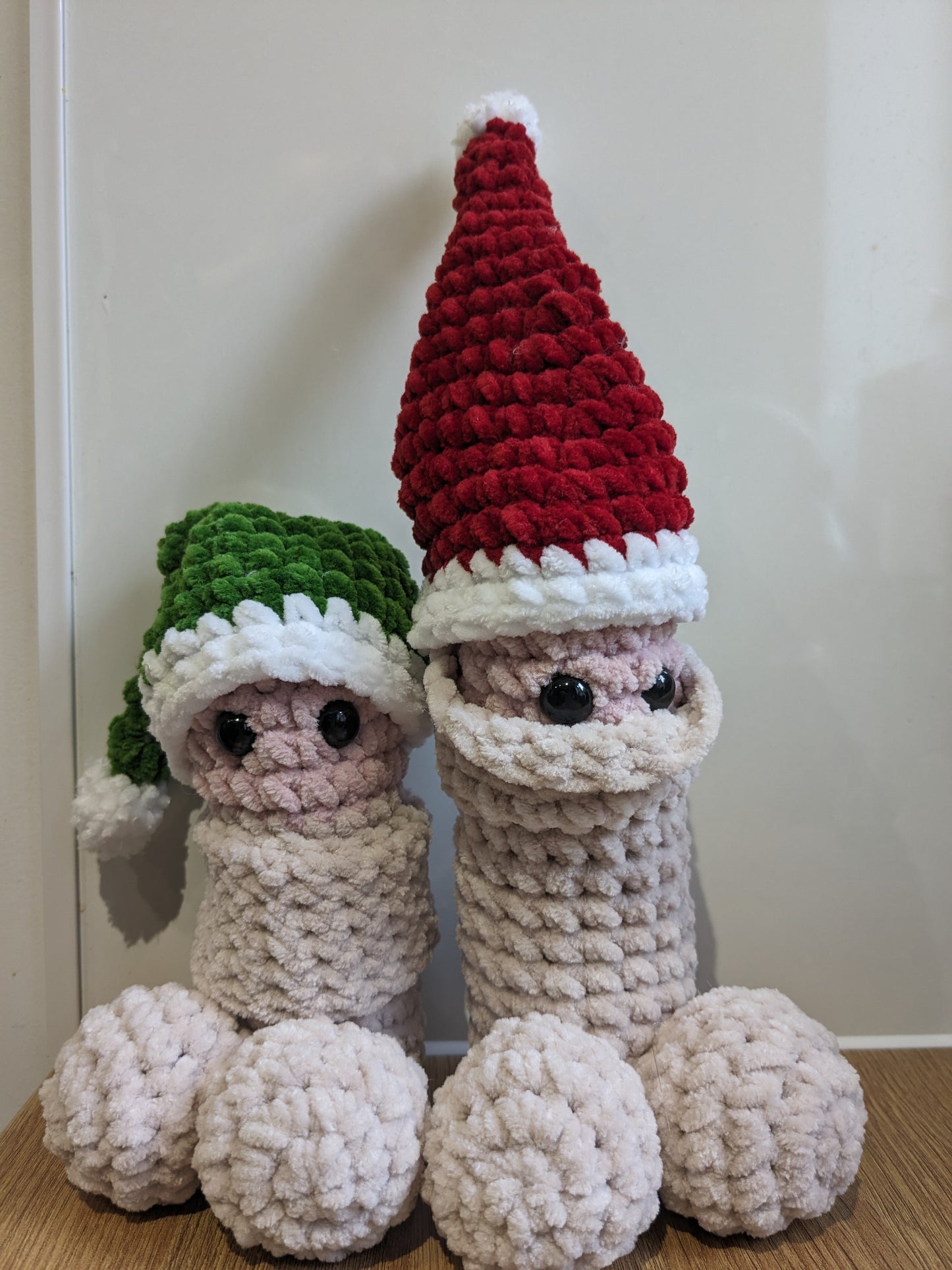 Christmas Peekaboo Willy, Handmade Crochet Item