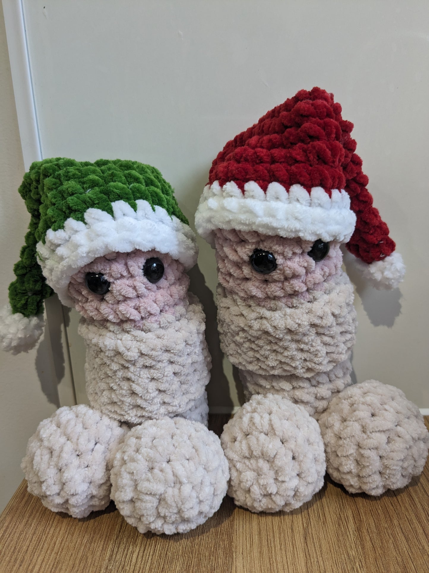 Christmas Peekaboo Willy, Handmade Crochet Item