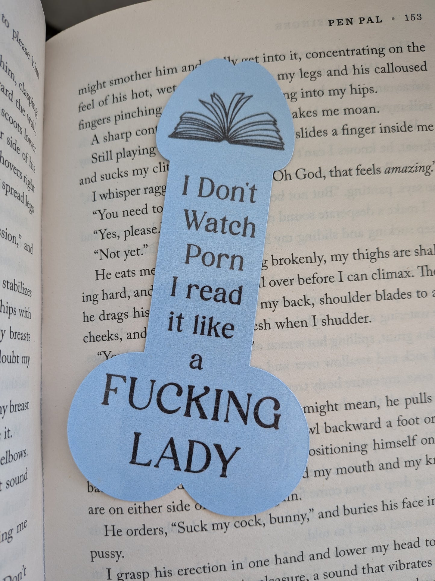 Rude penis shaped bookmarks