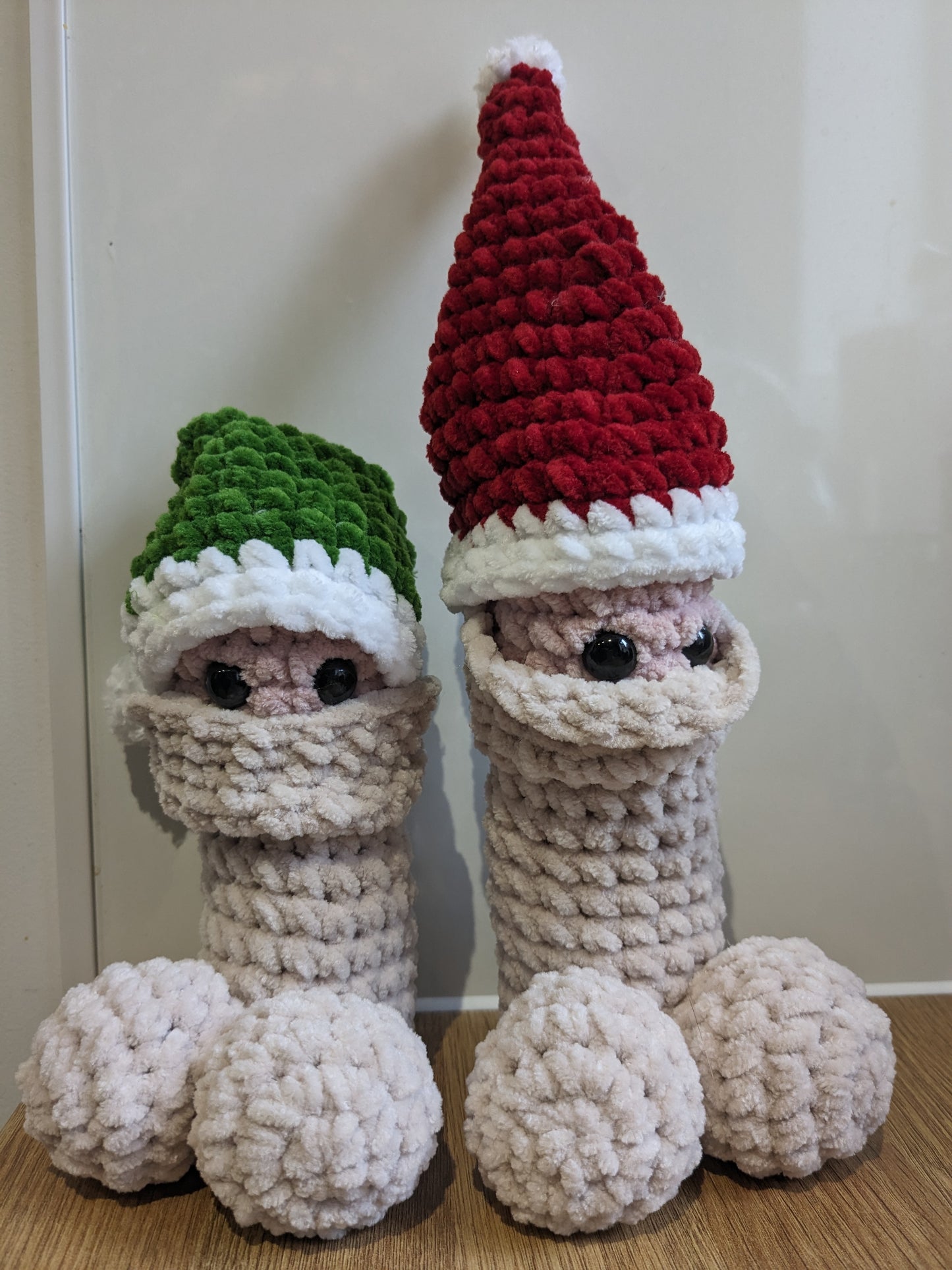 Christmas Peekaboo Willy, Handmade Crochet Item