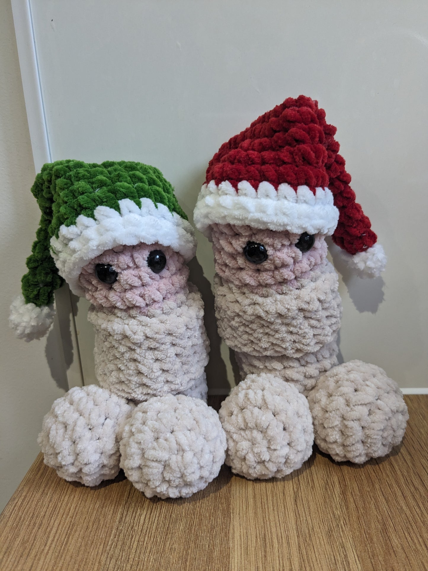 Christmas Peekaboo Willy, Handmade Crochet Item